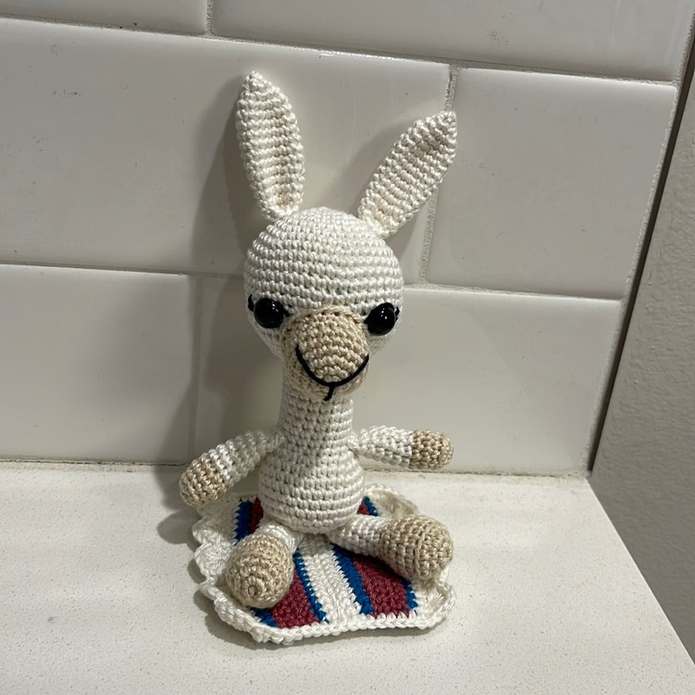 Handcrafted Llama with Rug Decor Amigurui Crochet Figure Toy